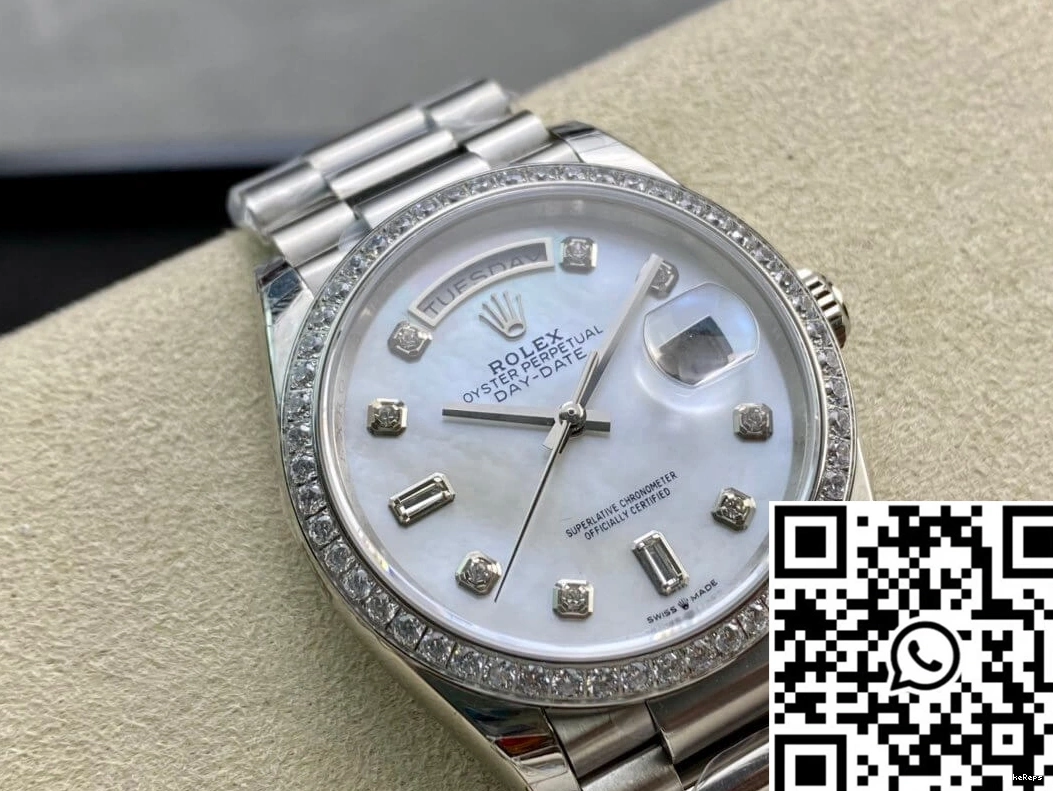 Bezel Day Diamond-set EW Date 128396TBR-0005 Rolex Factory 0419